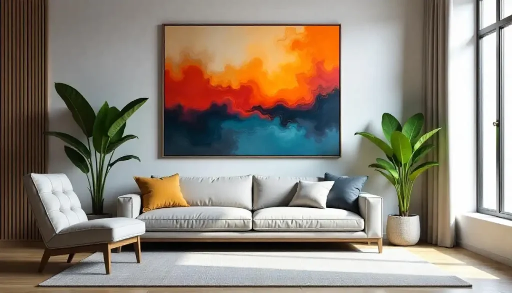 1. le grand tableau abstrait l'élégance picturale