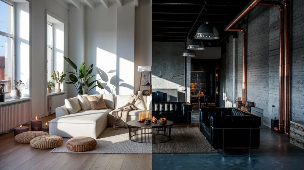 Déco scandinave vs industrielle : guide complet pour choisir son style